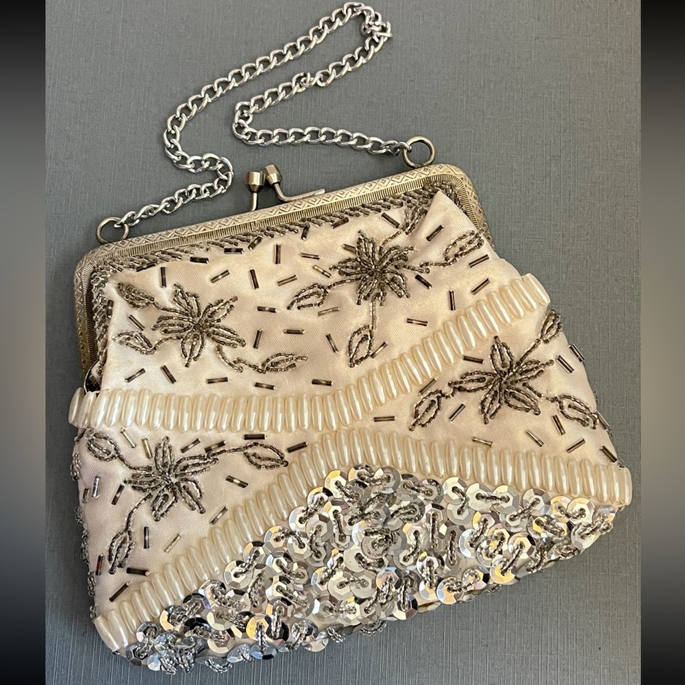 Vintage Beaded Sequins Evening Bag
